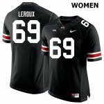 NCAA Ohio State Buckeyes Women's #69 Trey Leroux Black Nike Football College Jersey CMT3045HZ